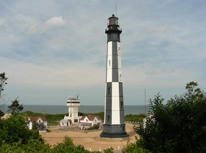 Lighthouse.gif - The "new" Cape Henry lighthouse, built in the 1870's